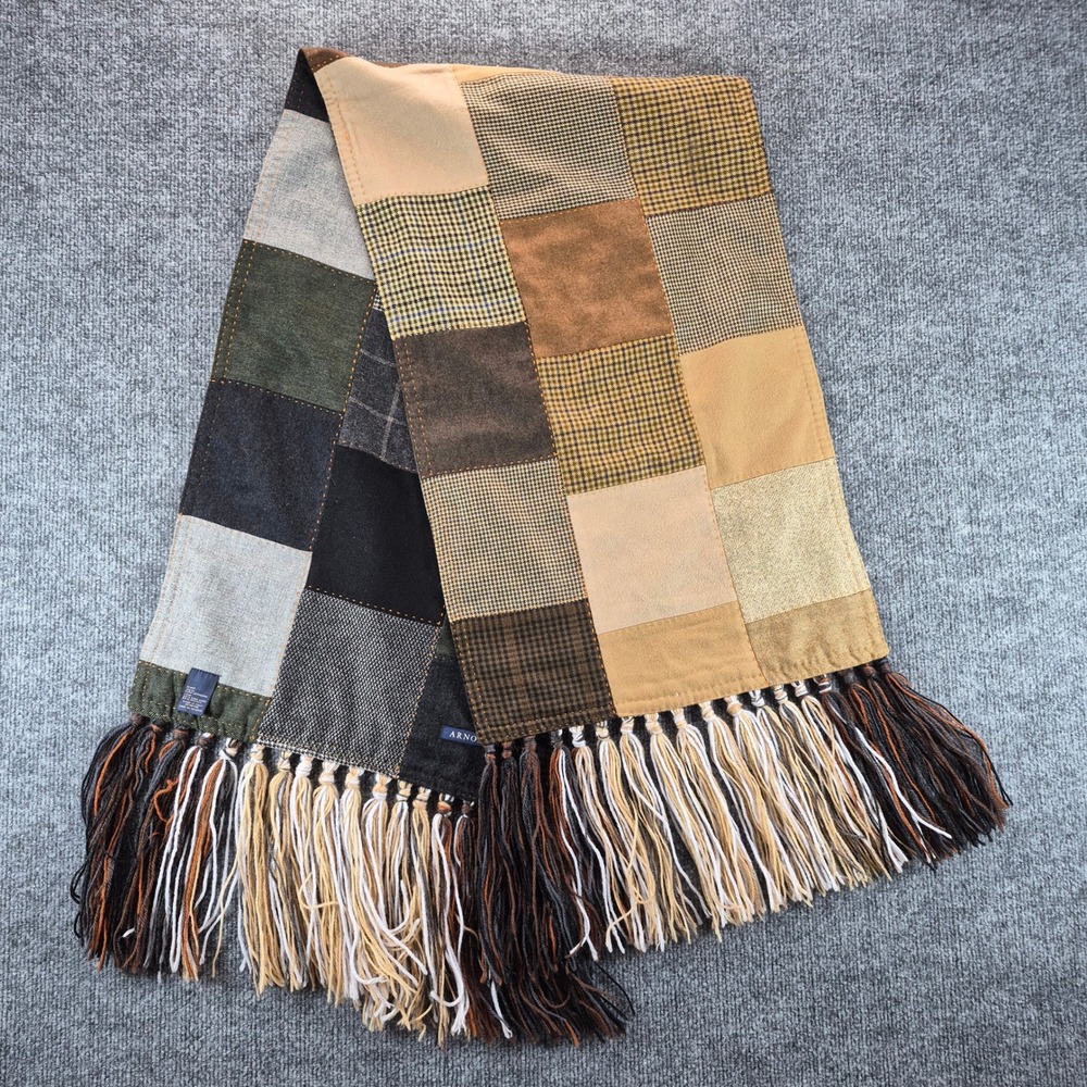 Arnold‎ Brant Scarf Patchwork Cashmere One Size Multicolor Mens